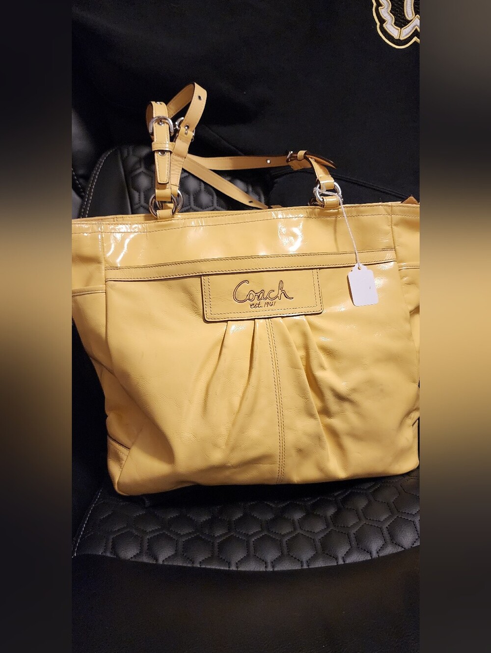 Coach Yellow Leather Tote Bag